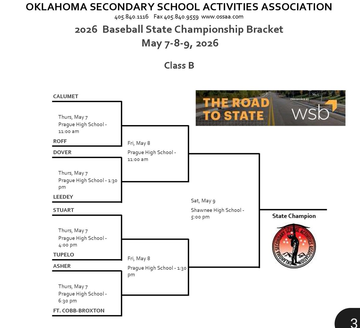 ERTribune's tweet photo. Here are the state brackets for Union City (A2) and Calumet (B). State starts Thursday. https://t.co/Cn0US7w0eN