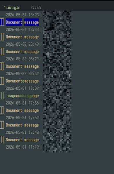 0xchiefcosmic's tweet photo. Started working on a Whatsapp TUI, discovered whatsmeow, a reverse engineered reimplementation of Whatsapp Web's API

> can fetch saved contacts
> can view messages https://t.co/kxIiHdNM3Y