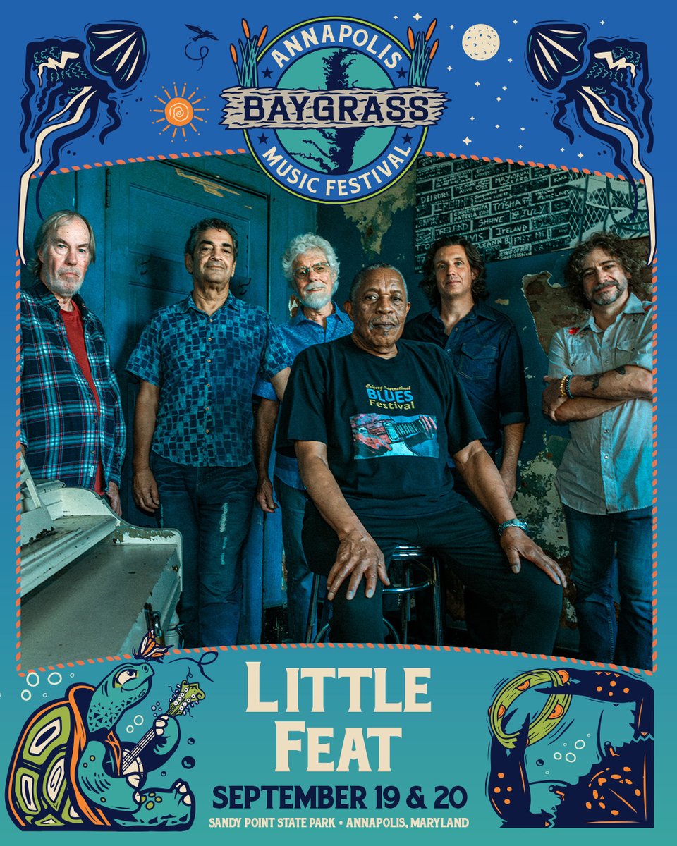 littlefeattweet's tweet photo. Little Feat will be performing at the Annapolis Baygrass Festival in Annapolis, MD on Saturday, September 19th! For tickets, visit https://t.co/K5yddkSmVT #AnnapolisBaygrassFestival #Baygrass2026 #VisitAnnapolis #EveryJamHealsTheBay https://t.co/3yBbZ3sg8D
