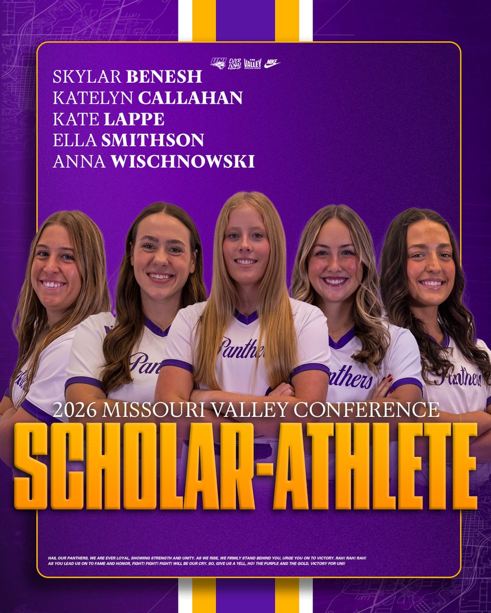 UNISoftball's tweet photo. Smarty Cats! 

Congrats to our Scholar-Athlete Team honorees!

📰 https://t.co/ygTpyxoV9Q

#EverLoyal | #LegacyEra https://t.co/SLMJbRlPll