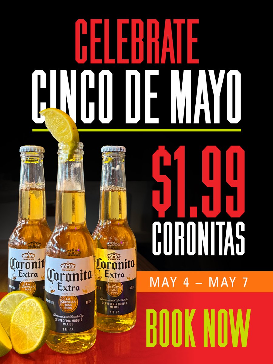 RAsushi's tweet photo. $1.99 Coronitas? Say less 😏

Cinco de Mayo at RA is calling your name. Book your table now through May 7th and come celebrate with us! https://t.co/jQC5H27HZ4