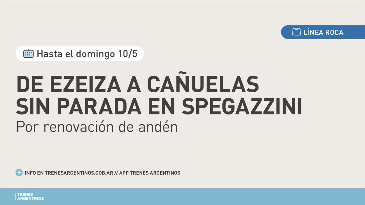 Info Tren Roca tweet media