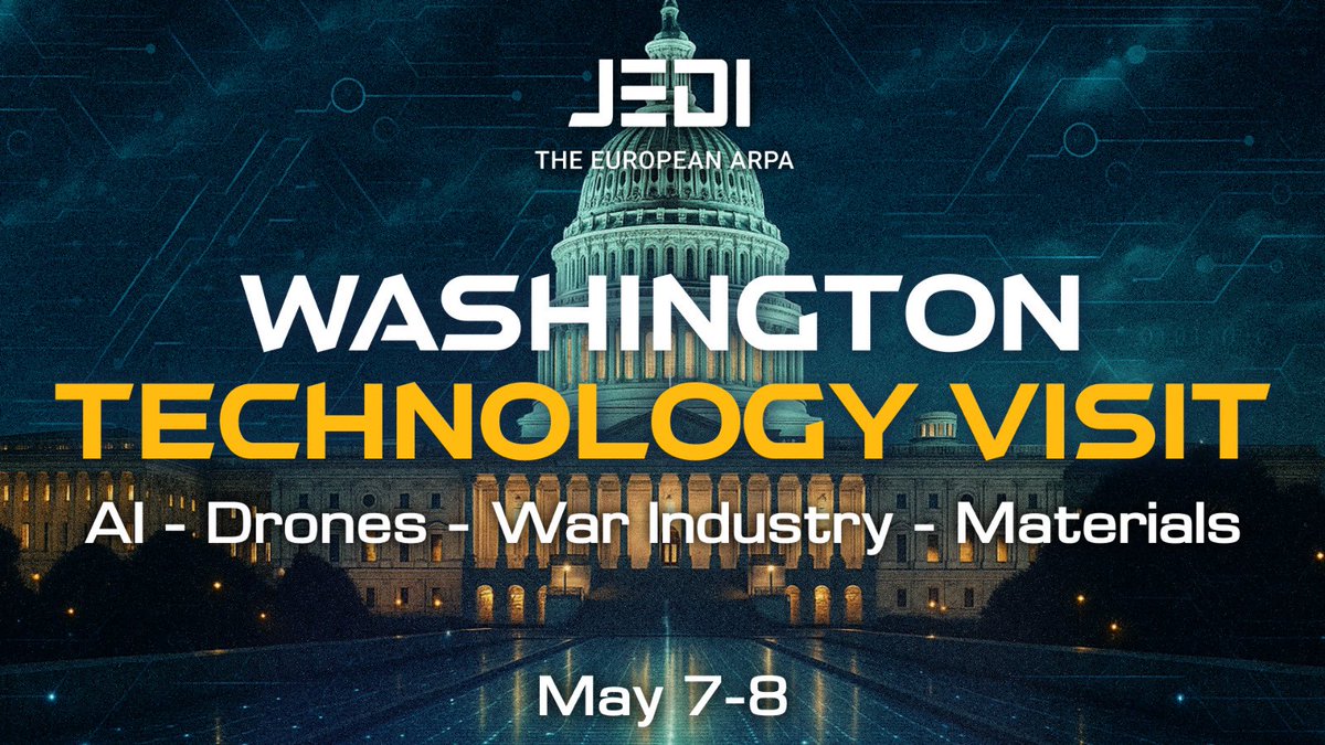 EuroJedi's tweet photo. Excited about the very high level of our upcoming visit to Washington, DC - strategic &amp; action-driven, for partners &amp; supporters of #JEDI #TheEuropeanARPA

More ➡️ https://t.co/FAzxj6Bb7Z https://t.co/5s5qkv2lyp