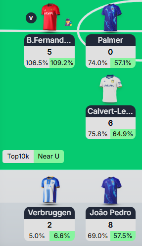FPL_Pad's tweet photo. @FantasyFootyFix JP Bench + Palmer 0 Pointer 🙃 https://t.co/wWjXtBGuWz