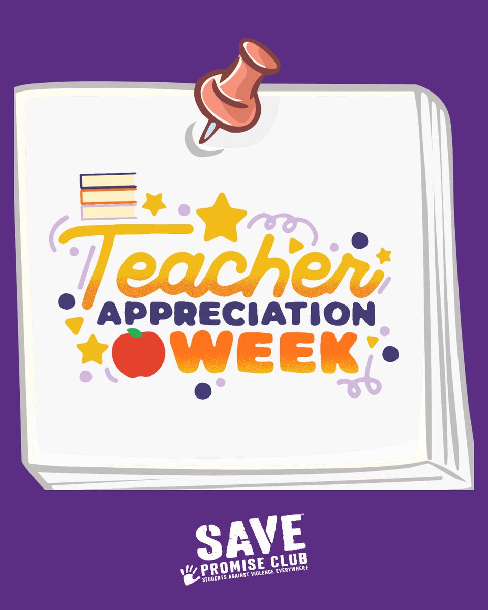 NATIONALSAVE's tweet photo. This week, we're celebrating the heart of our schools, our incredible teachers! 🧑‍🏫🍎 Thank you for being Trusted Adults for your students and for making a difference in their lives and ours, every single day.💚

#SAVEPromiseClub #TeacherAppreciationWeek https://t.co/NUORN6RT04