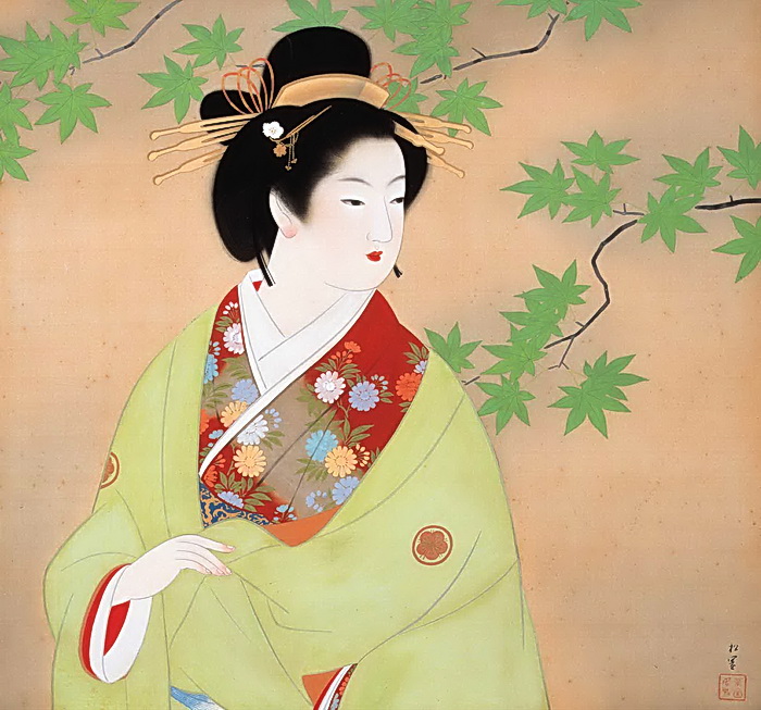 JapanTraCul's tweet photo. Beauty, by Uemura Shoen, late 19th-early 20th century https://t.co/yYKLREuHsO