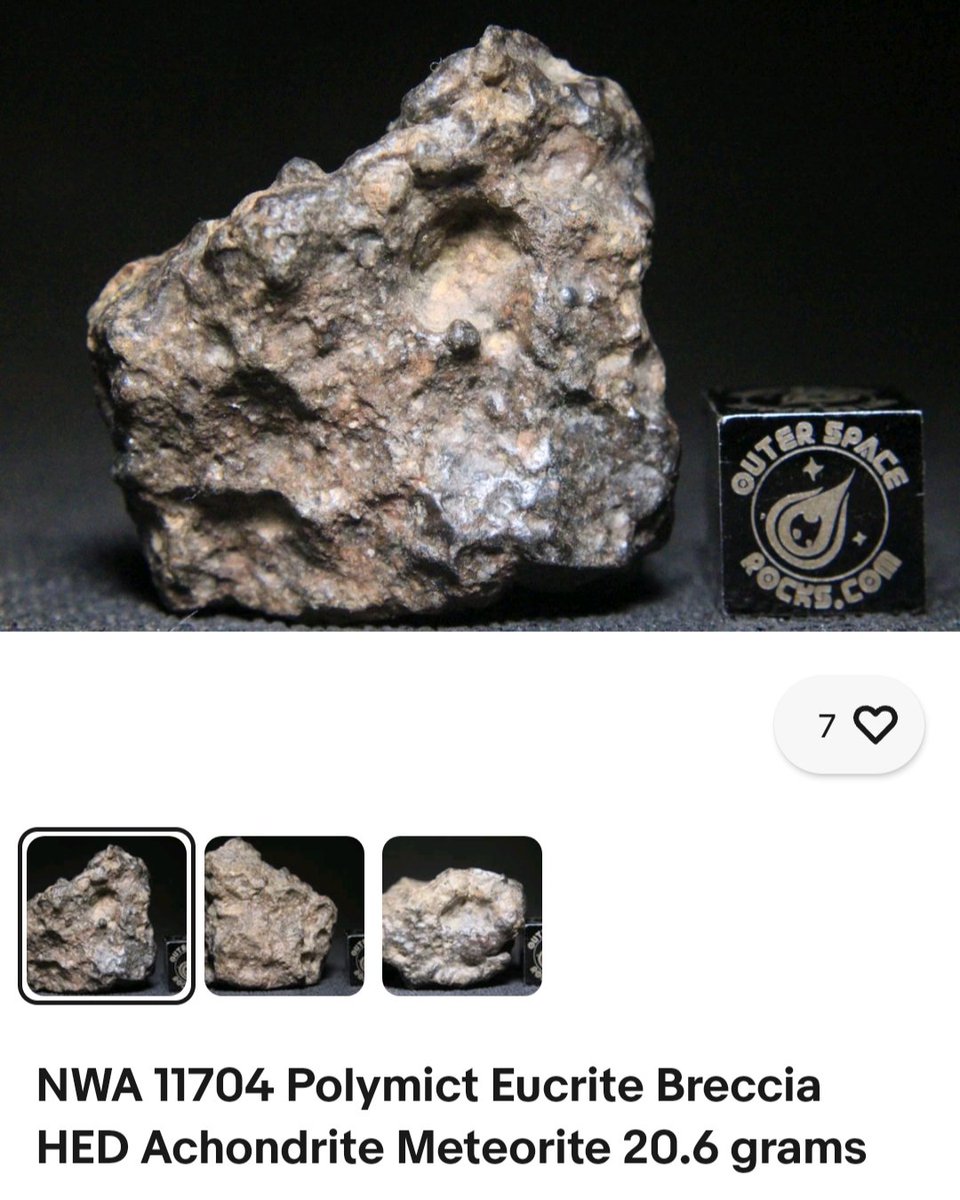 OuterSpaceRocks's tweet photo. Polymict Eucrite Breccia HED – Rare Achondrite #METEORITE
Striking shock-brecciated gabbroic eucrite packed with jumbled feldspathic diogenite fragments. One of the best you’ll see — real asteroid crust from Vesta!
👉 Win this space fragment on eBay! https://t.co/7VhgC1ohQs #eBay https://t.co/Z5vSR1XAkp