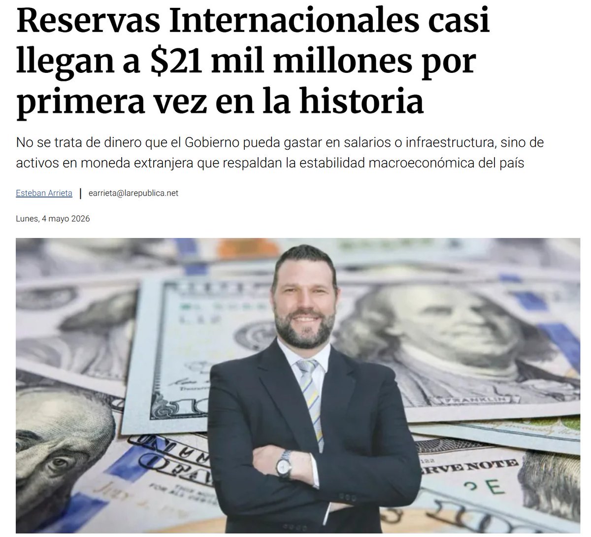danielsuchar's tweet image. #CostaRica BATIENDO RECORDS EN RESERVAS INTERNACIONES --&amp;gt; US$ +20.000 Millones !!!! 😍📷📷 Un crecimiento desde Junio 2022 hasta la fecha de +246% !!!!...    

#Finanzas #FInanzasPublicas