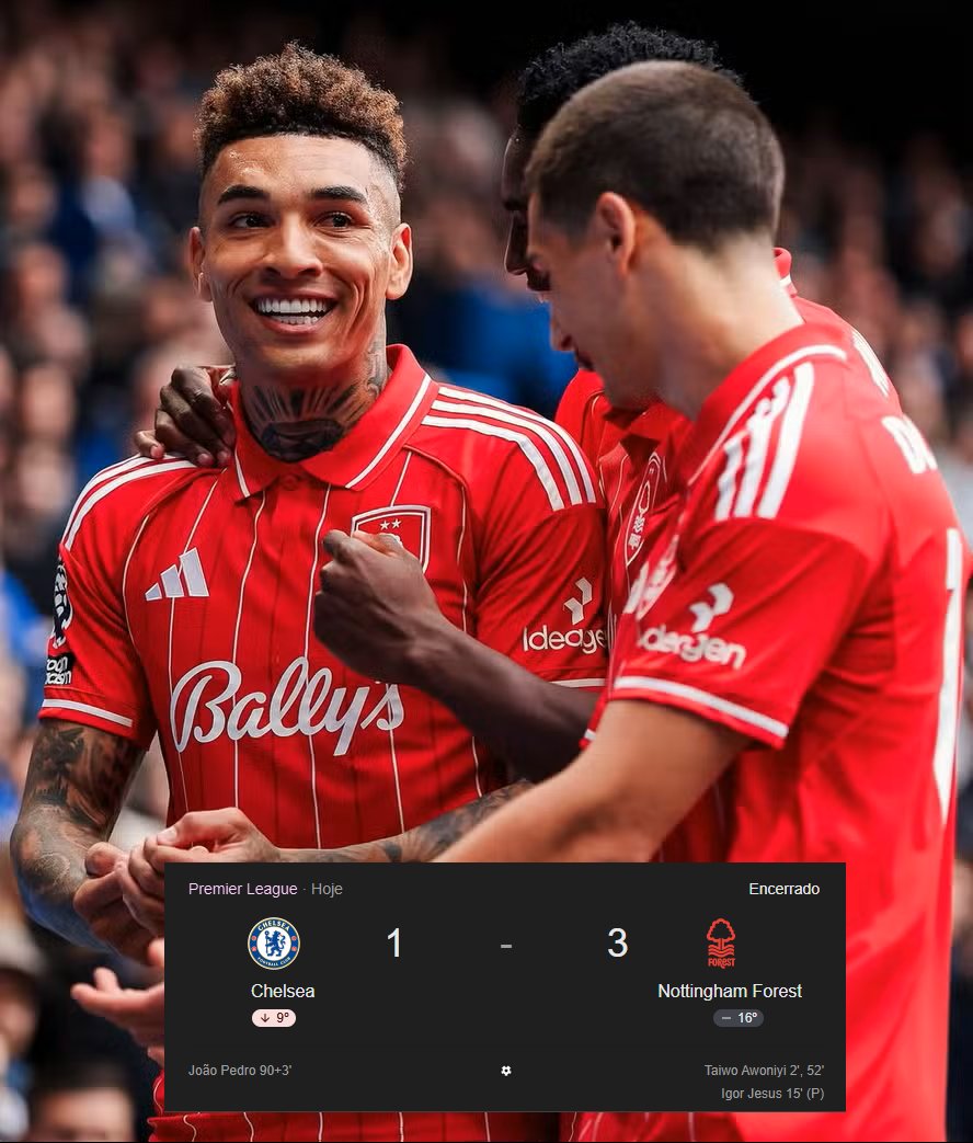 scoutefogo's tweet photo. IGOR JESUS MERECE A VAGA NA COPA!

Atacante marcou hoje em vitória do Forest sobre o Chelsea. Além disso, ele é o artilheiro e semi-finalista da Europa League 2025/2026. Veja o comparativo entre os jogadores que vem sendo convocados para a Seleção Brasileira:

G/A por 90 minutos:

Igor Jesus 0,64 (2801 Min)
Igor Thiago 0,68 (3156 Min)
João Pedro 0,62 (3468 Min)

Principais vítimas:
PSG ⚽️
Manchester City 🎯🎯
Chelsea ⚽️
Porto ⚽️
Tottenham ⚽️
Real Betis ⚽️⚽️
Fenerbahce ⚽️🎯