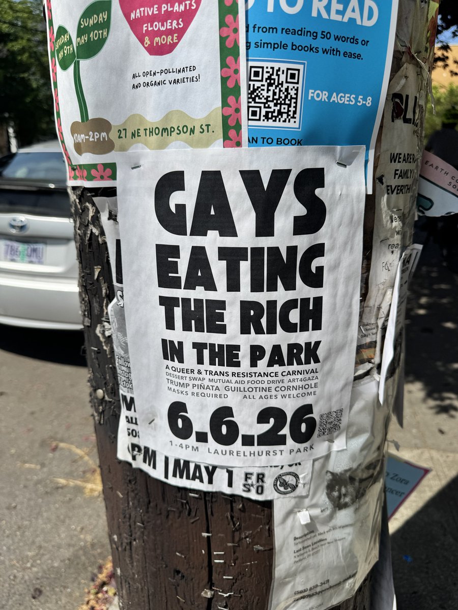 On every wooden pole in #Portland #Lmao