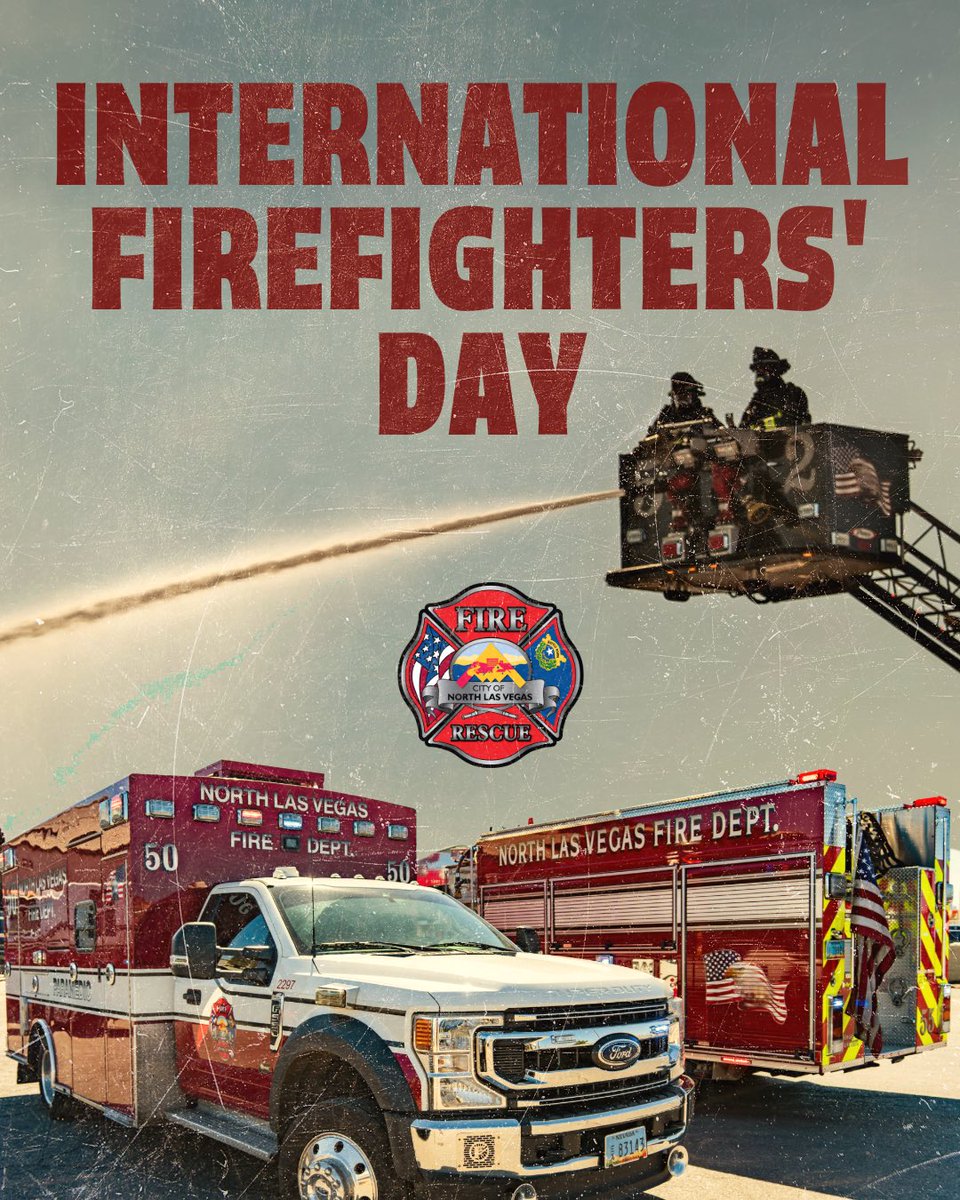 Today, the North Las Vegas Fire Department proudly honors firefighters everywhere on International Firefighters’ Day.

From our crew to yours—stay safe, and thank you for what you do.

 #InternationalFirefightersDay