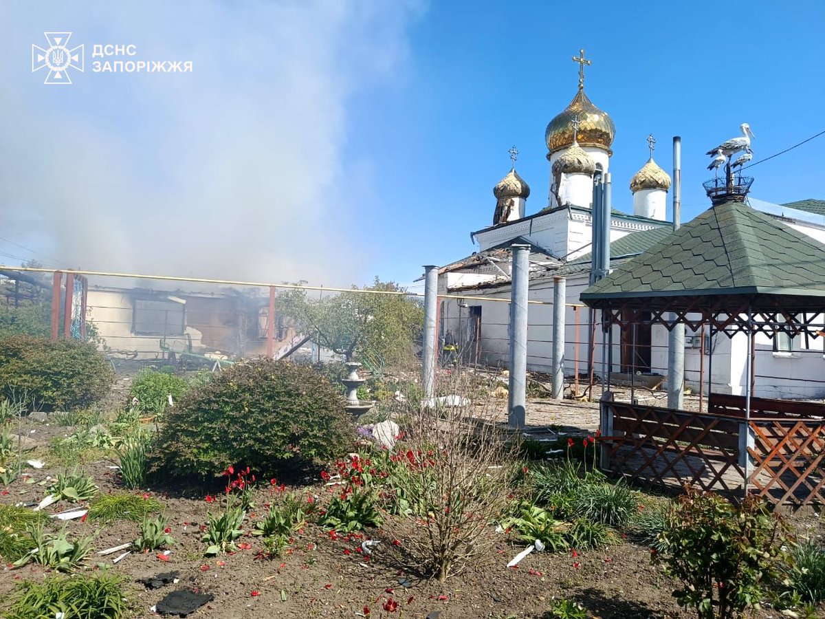 In Zaporizhzhia region 2 people were killed and 4 others injured in a Russian drone strike. 

Yes, its a church.  They struck a church and killed 2 people...