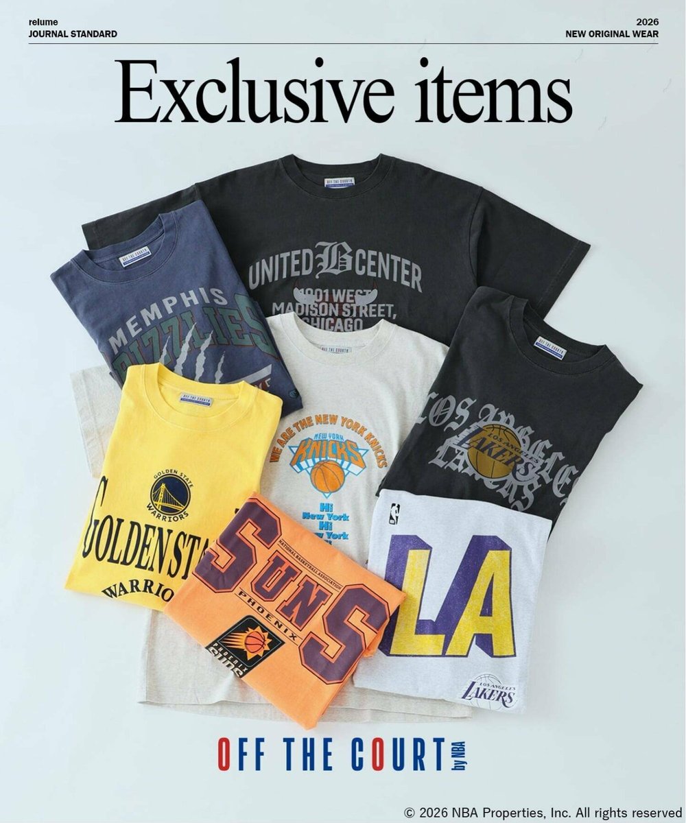【現行・完売品】OFF THE COURT by NBA ラグビーシャツ【M】 JOURNAL STANDARD relume × Off The Court by NBA 2026 SS 別注