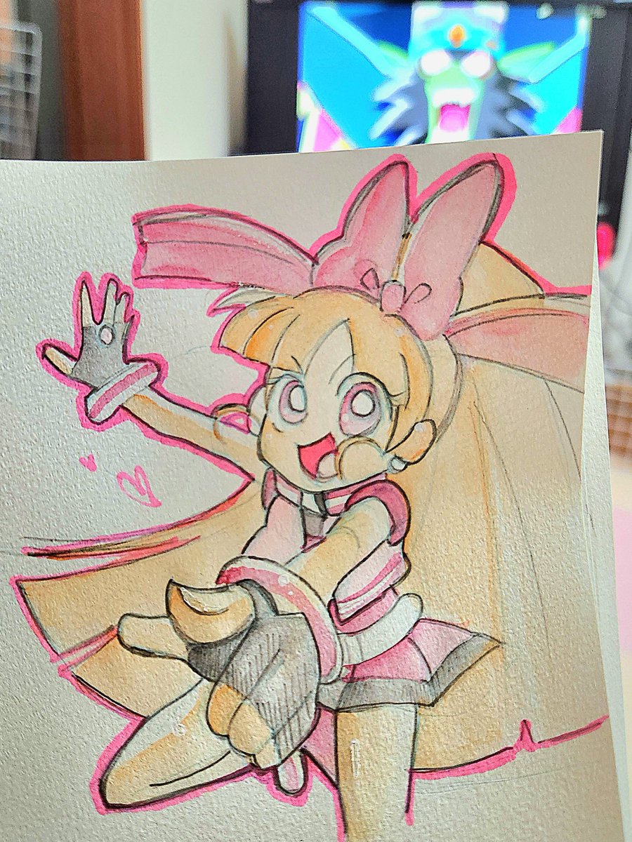 3rami98's tweet photo. パワパフZ見ながらおえかきした✌️ https://t.co/GlX1wjQRPk