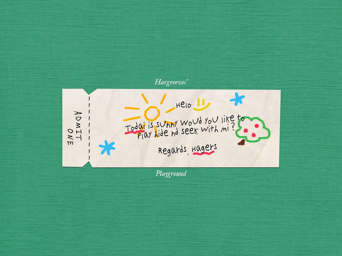 Hargreevester's tweet photo. [INVITATION SHARED]

To celebrate Children’s Day, the Hargreeves are opening a playground, and everyone is welcome to join us. There will be limited tickets available, so make sure to grab yours.

Activities: Hide and Seek
Time: May 5th, 7.30 PM (GMT+7)

Make sure to read tnc! https://t.co/sixhScv8Rb