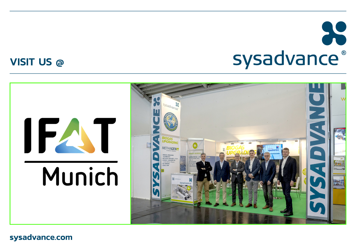 SysadvanceSa's tweet photo. SYSADVANCE | SYSADVANCE IFAT

SYSADVANCE is present at IFAT Munich, taking place from May 4th to 7th in Munich, Germany.

We invite you to visit us at Hall A4, Stand 120.

More info: https://t.co/nM7uqOu6i7 https://t.co/gqVlcebVg1