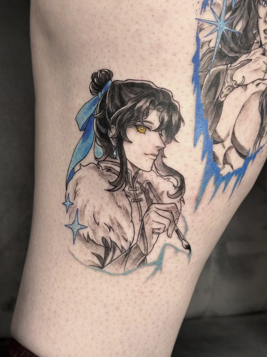 look at the #moshang designs I tattooed for my customer 🩵🩵
#svsss