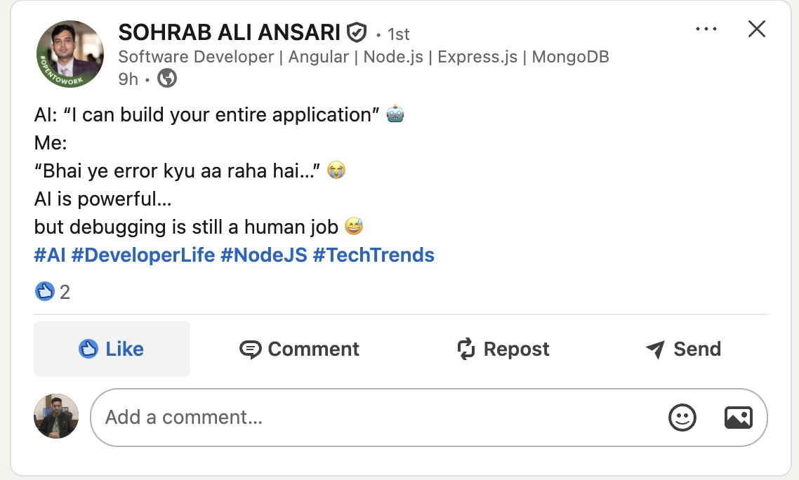 Uddeshyadev's tweet image. Building an entire application is great… until the token bill arrives 😅 
With most IDEs now following usage-based billing, inefficient usage can quietly (and quickly) burn your Money.
#AI #DeveloperLife #Coding #Tech #Automation #AITools #SoftwareDevelopment