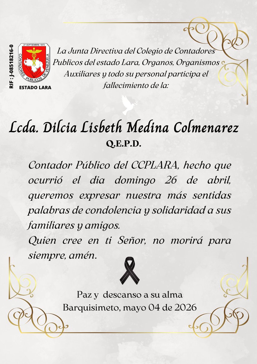 CCPEL's tweet photo. Paz a su alma y resignación a la familia en la vida eterna, amén https://t.co/ScnJ8wLF4f