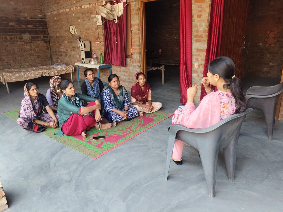 A consultative meeting with Ganga Praharis and local communities in the microplan village regarding upcoming activities in their village at Daranagar,  Bijnor, Uttar Pradesh.