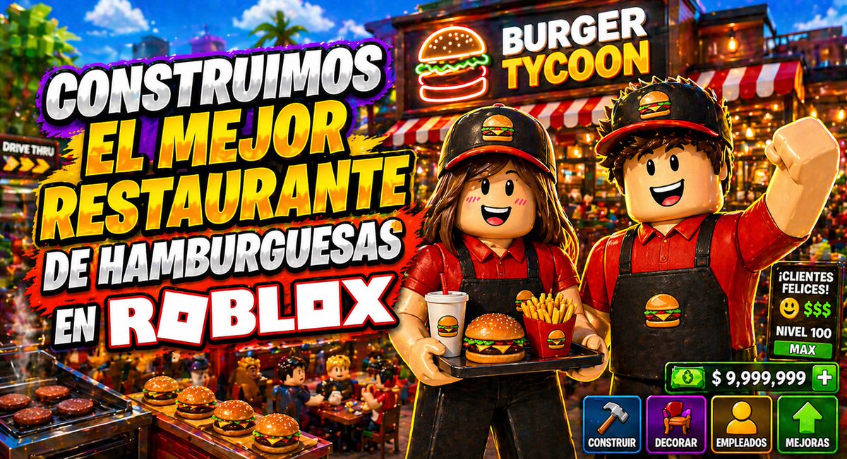 RayfeerYT's tweet photo. ¡CONSTRUIMOS EL MEJOR RESTAURANTE DE HAMBURGUESAS🍔 EN #Roblox HICIMOS MILLONES DE DÓLARES 💸, NO CREERÁS CUÁNTO🤯 
MÍRATELO COMPLETO▶️, DEJA TU LIKE 👍🏼 Y COMPÁRTELO.❤️ 

🔗 LINK AQUÍ: https://t.co/7QZE3Lk2fw https://t.co/xrlEFpVXpo