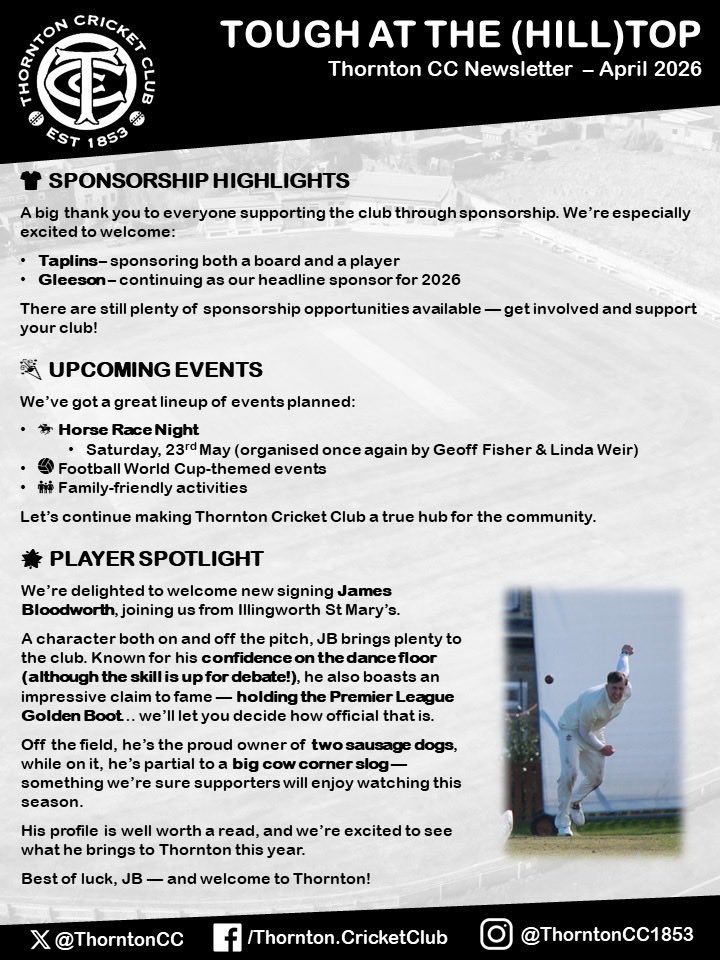 Thornton CC tweet media