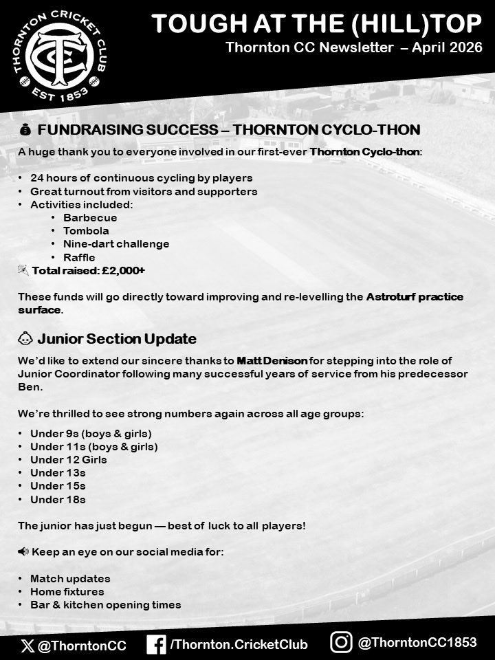 Thornton CC tweet media