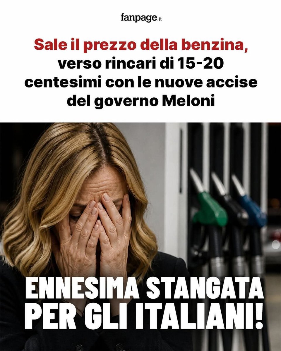 a70199617's tweet image. #Ma non dovevano abolire le accise:
Oltre al diesel ora aumenta anche la benzina!
Vatti a fidare.