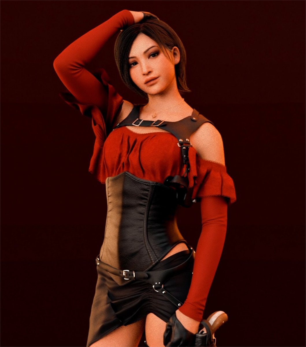 DragonSoulYT101's tweet image. Saw a mod the other day of Ada for RE5 called “Crimson” and I loved it!! Here’s my take on it 

#AdaWong #RE #RE4 #Capcom