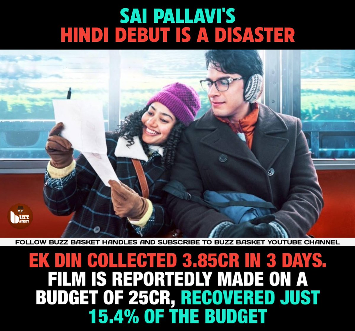 theBuzZBasket's tweet image. #SaiPallavi's hindi debut is a disaster

#JunaidKhan #AamirKhan #EkDin
