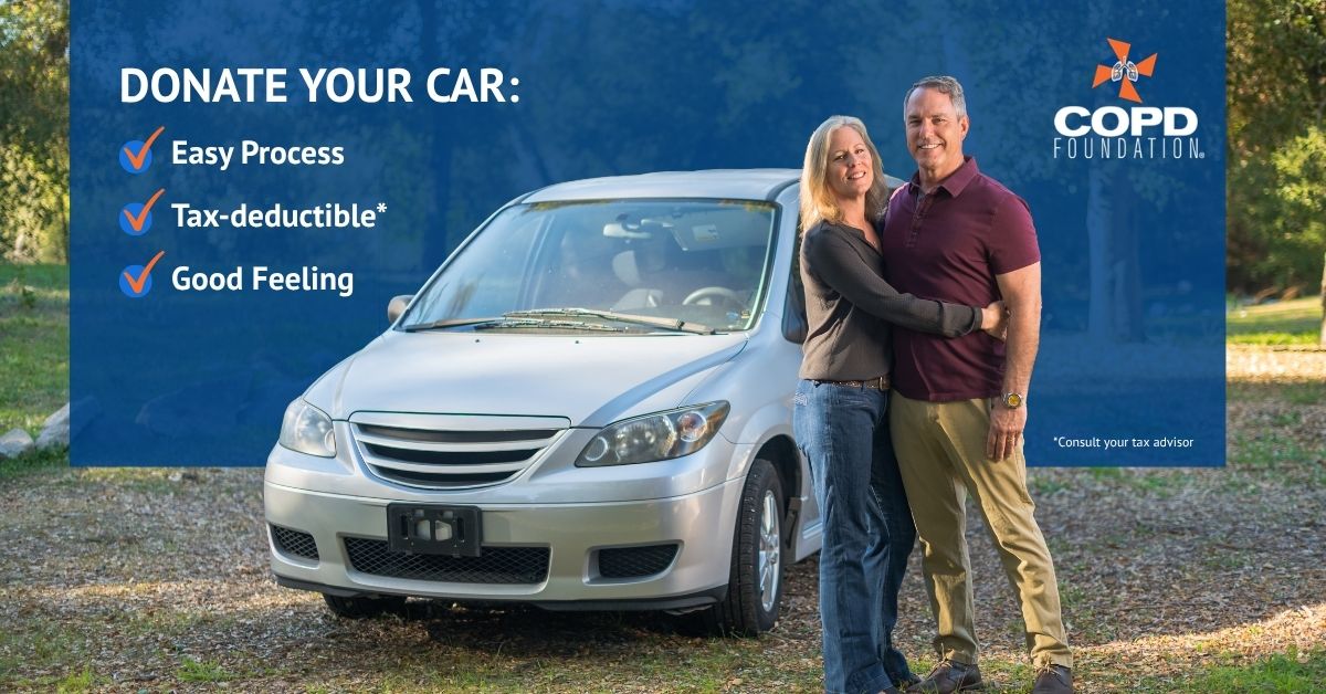 COPDFoundation's tweet photo. Donating your vehicle is simple: 

✔️ Complete the form 
✔️ Schedule free pick-up 
✔️ Receive your donation receipt 

Your vehicle can help support the mission of the COPD Foundation. 

🚗 Learn more: https://t.co/inDS9Raz0W https://t.co/RzEQV4Mliz