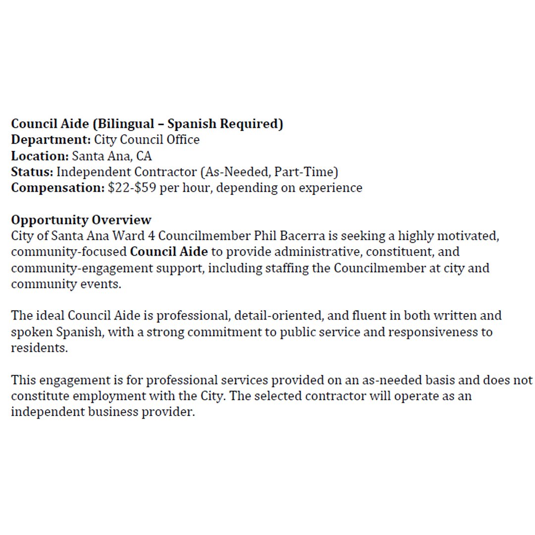 Santa Ana City Councilmember Phil Bacerra tweet media