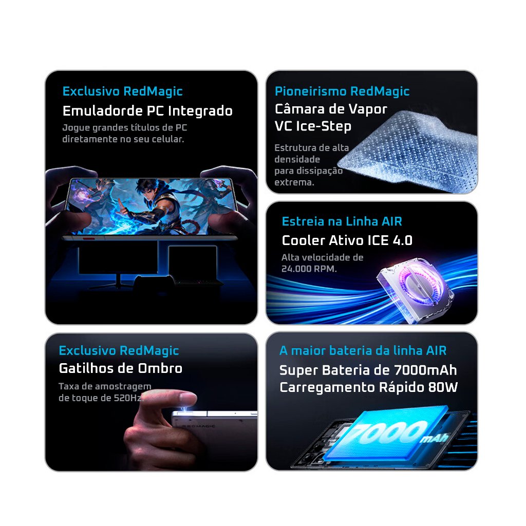 MistriosC4754's tweet image. REDMAGIC 11 Air Celular Gamer 5G 12/16 + 256/512GB, Snapdragon 8 Elite, tela OLED de 6,8", 144Hz, 7000 mAh com NFC

De R$ 5.243,00
💥 *Por R$ 4.299,00

🛒 Compre aqui 👉 s.shopee.com.br/9ALCXOz84A

#redmagic11 #celular #gamer #snapdragon #5g