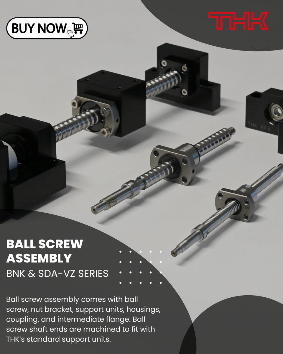 THKAmericaInc's tweet image. Need it fast? 🚀 THK's BNK &amp;amp; SDA-VZ Ball Screw Assembly Series is available through our Quick Ship Program!

📦 Ready to get moving? Contact us to learn more!

thkstore.com/products/feed-…

#THK #THKAmerica #NewProduct #BallScrew #BallScrewAssembly #QuickShip