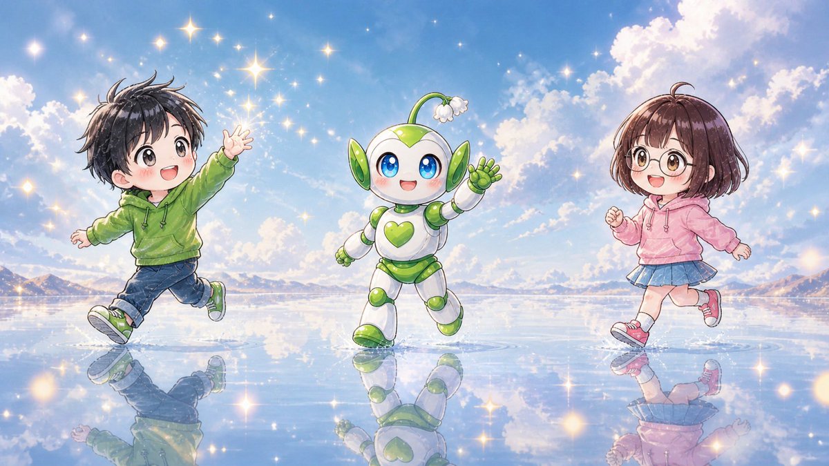 Anime Mirror Lake Sky Background