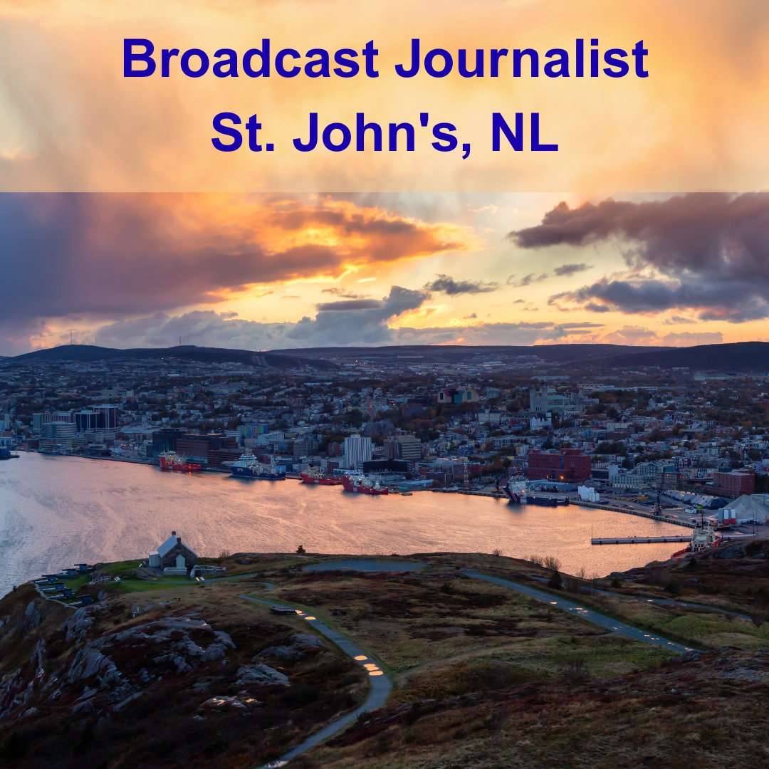 CABJMedia's tweet image. 🎙️ Stingray is hiring a Broadcast Journalist to join its VOCM News team.

📍 Location: St. John’s, NL
💼 FT

🔗 Learn more: tinyurl.com/5ewdnhwm

#RadioNews #LocalNews #NewfoundlandAndLabrador