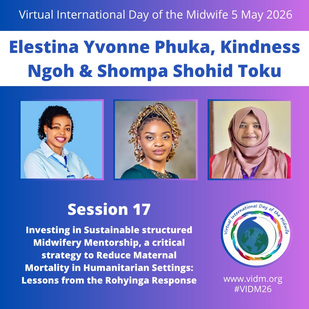 VIDofM's tweet photo. Session 17 sees a midwife from the UK discussing support for asylum seeking women and refuge women #ASR or midwives from Bangladesh looking at mentorship. @MMIDSOC @HuddersfieldUni @Saudimidwifery @MidwivesRCM https://t.co/OGot5qSvEE