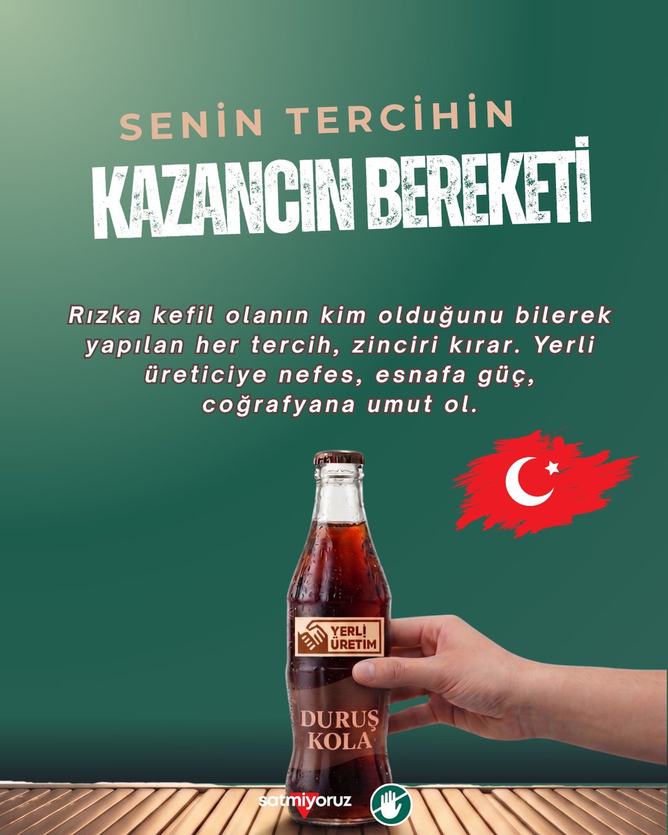 satmiyoruzcom's tweet photo. SENİN TERCİHİN, KAZANCIN BEREKETİ.

Tercihlerinle yerli üreticiye nefes, esnafa güç coğrafyana umut ol.

#satmiyoruz https://t.co/fwmFeQY3Jq