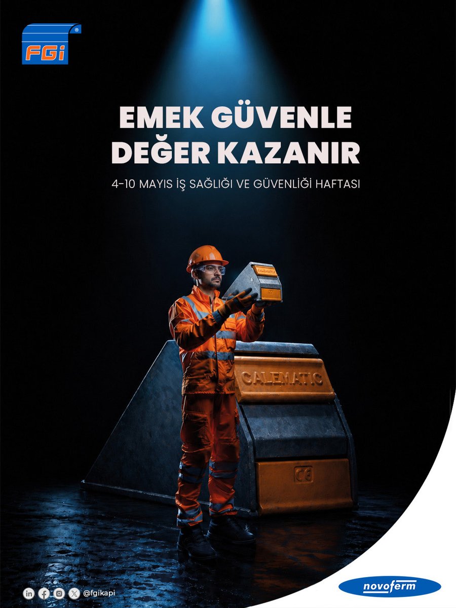 fgikapi's tweet photo. Emek güvenle değer kazanır.

.

#fgikapi #isghaftası #işsağlığıvegüvenliği https://t.co/u0f9KEDorv