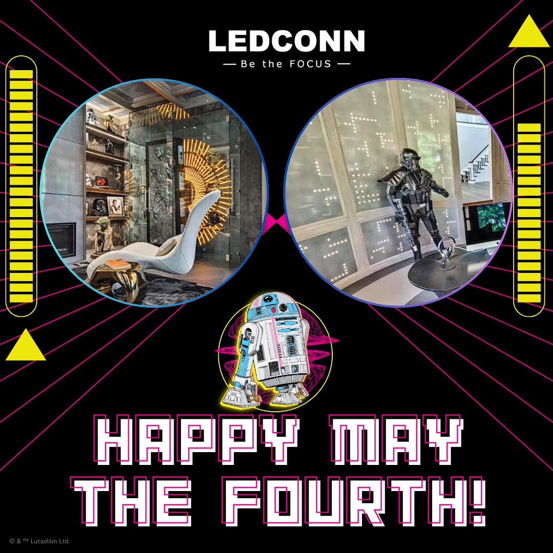 LEDCONN's tweet photo. A little light from a galaxy far, far away. ✨

Celebrating Star Wars Day with a throwback to this themed office project featuring LUXFIT™ LED Light Panels, delivering smooth, even backlighting for creative illuminated features. 

Check out LUXFIT™: https://t.co/ksRMNNNbSy https://t.co/aV7hDf78r3
