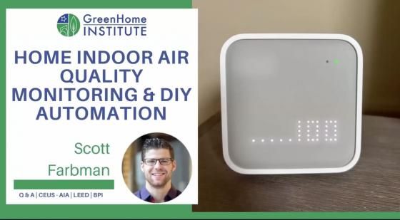 CTgreenbuilding's tweet image. Home Indoor Air Quality Monitoring &amp;amp; #DIY Automation, a Recorded Webinar with Brett Little and Scott Farbman: buff.ly/q2a62zQ #IAQ #indoorairquality #airquality #health #safety #homes #healthyhomes #building #architecture #construction #design #engineering #sustainability