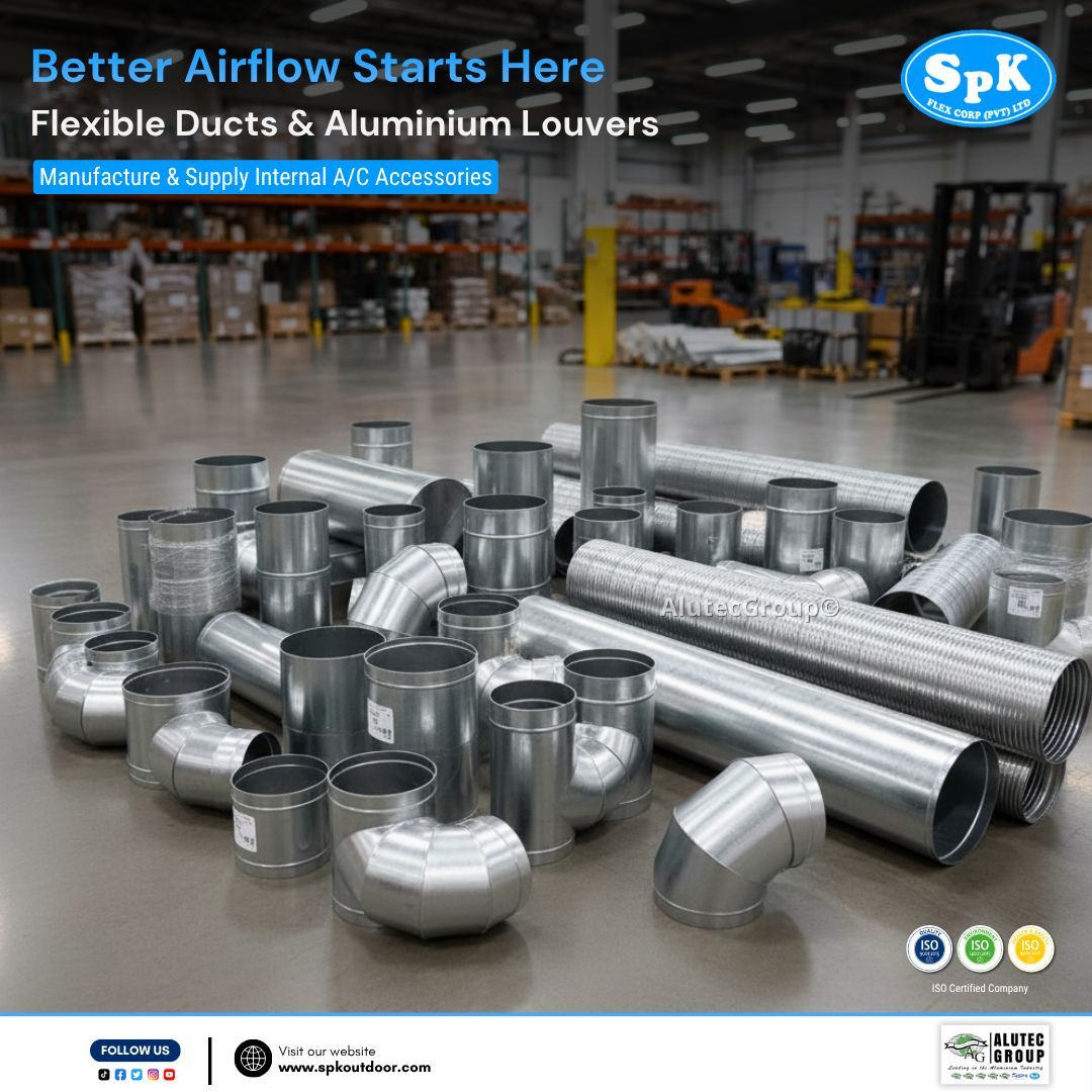 AlutecGroup's tweet image. Is your building struggling to stay cool and well-ventilated? 🌬️⚙️ Better airflow starts here with our high-performance Flexible Ducts &amp;amp; Aluminium Louvers.Call 076 138 7452 for a technical consultation.#Alutec  #HVACSolutions #AirflowDesign #EngineeringSL