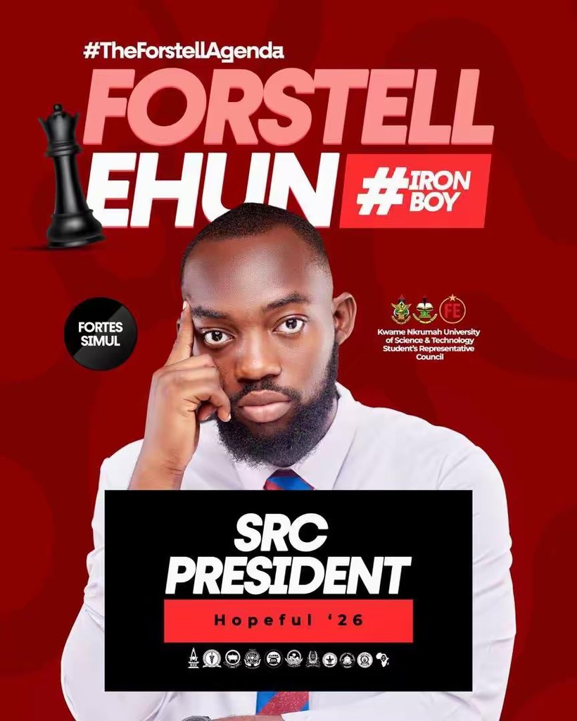 Ashtownnboy's tweet photo. FORSTELL IS HERE KNUST🫵🫵🔥🔥

When tough times come, I call on God and He has never disappointed me 🙇‍♂️

Dear God and the entire KNUST student body, I present to you your servant and a true leader……FORSTELL EHUN.

66th administration bɛyɛ yie aaa ɛyɛ  Forstell Ehun 🔥

The Botwe  Boy ❤️🖤 

#Forstell4SRCKNUST #IRONBOY 

Amen 🙇‍♂️❤️🔥