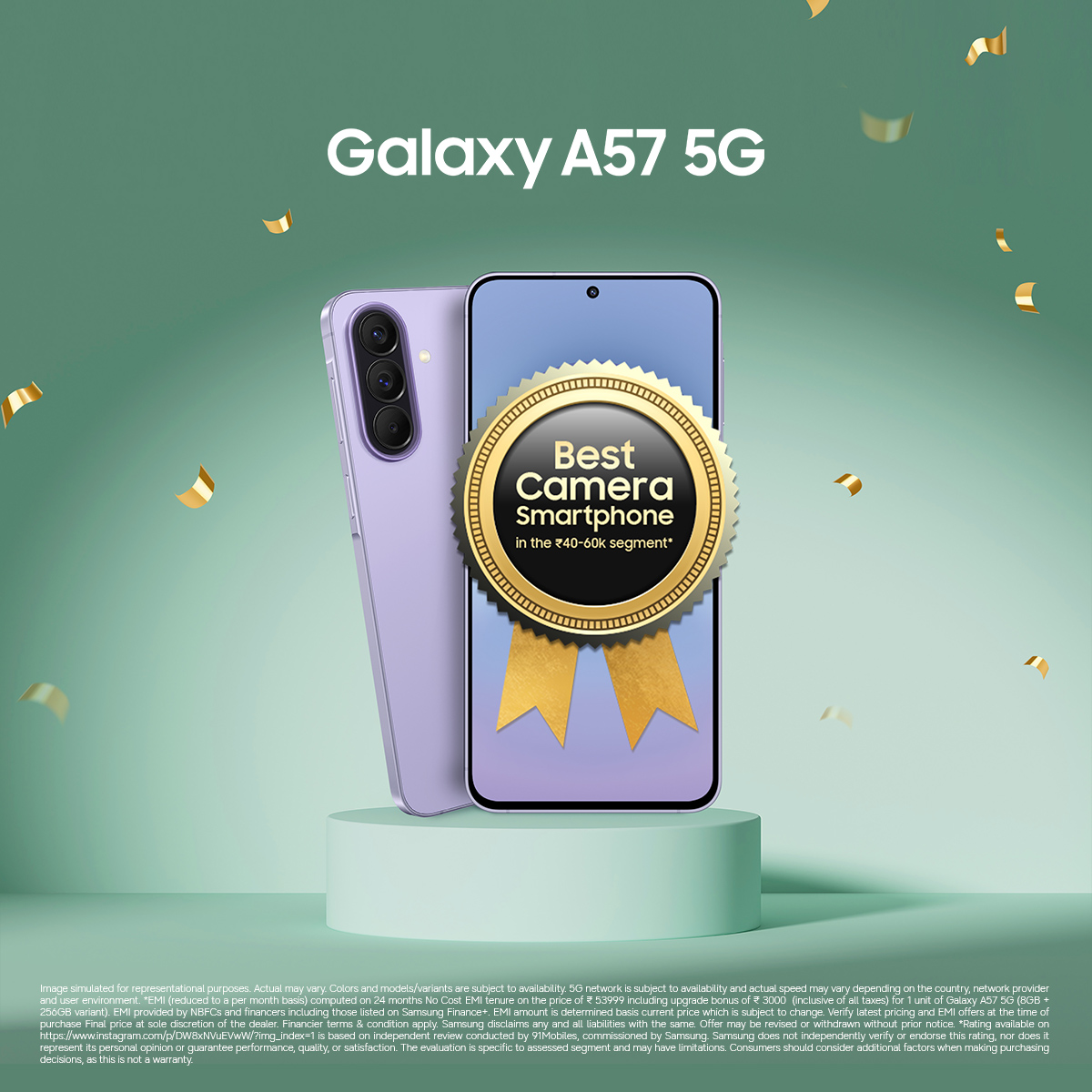 SamsungIndia's tweet photo. Make every shot awesome 🤩
If you love capturing sunsets, lit party videos, or just every day selfies, #GalaxyA57 5G is the perfect pick for you. After all, it’s the best camera smartphone in the segment.

Know more: https://t.co/Rv5xW1HQjq

#AwesomeIsForEveryone #Samsung https://t.co/GFB3BZUjbv