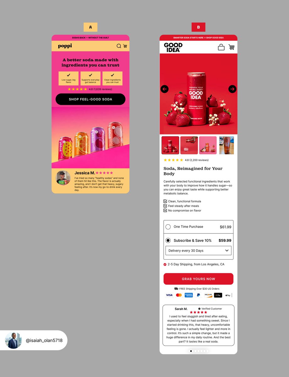 isaiah_olan5718's tweet image. Most designers focus on A (looks).
I focus on B (sales).

That’s why my clients don’t just launch…
They scale.

DM me to upgrade your store

#Ecommerce #Freelance #ConversionDesign #Figma