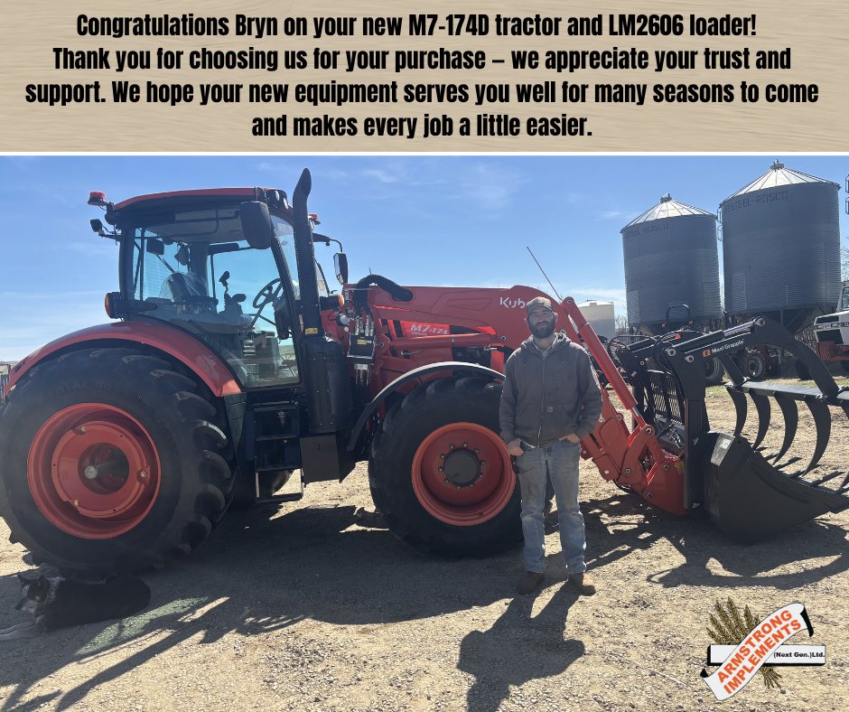 Armstrong_Imp's tweet image. #CustomerAppreciation #Congratulations #ThankYou #KubotaCanada #LocalDealer