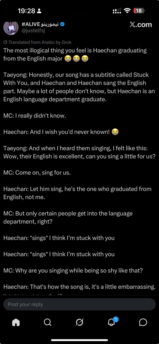emmiehae's tweet photo. @justelfsj The english translation says Taeyong and Haechan 🤣 https://t.co/URsIP7KKWw