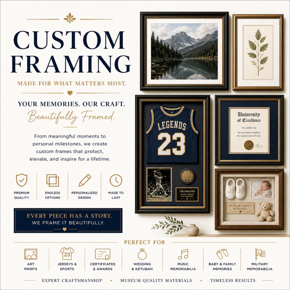 CarnegieFraming's tweet image. The moments you value deserve more than a frame, they deserve intention. From art to memories, custom framing brings everything together in a way that feels personal, lasting, and truly yours.

#custom #framing #decor #design #memory