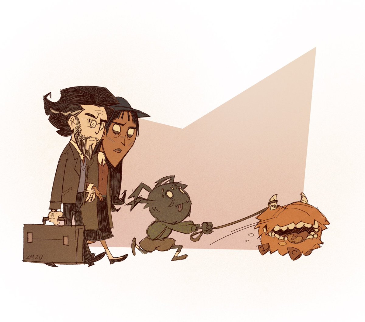 ratective's tweet image. a spider son MIGHT potentially attract some stares in public
#dontstarvetogether #willowson #chester