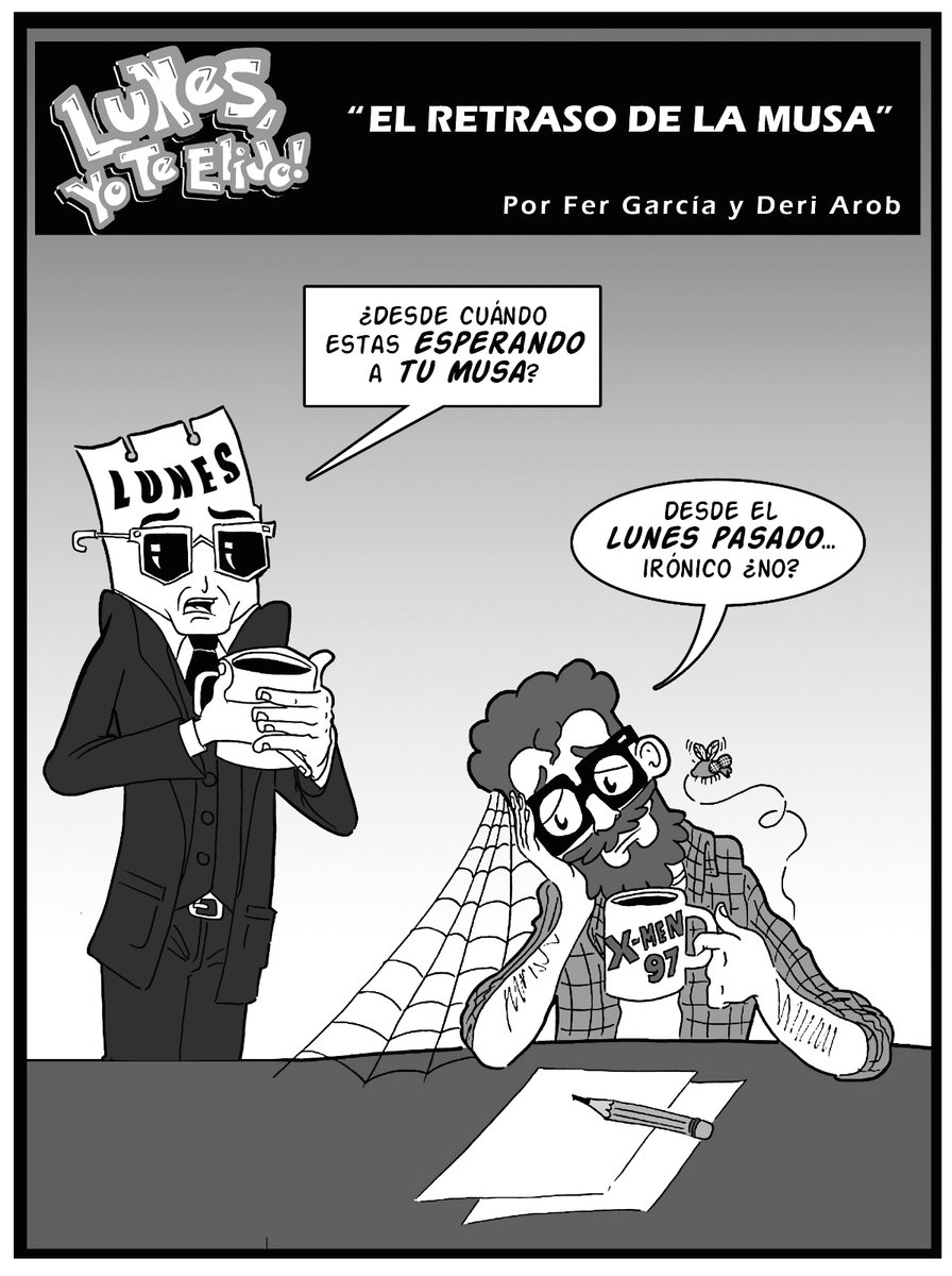 CodiceComics's tweet photo. La inspiración no siempre llega cuando la llamas ✏️☕
Y aun así, la página sigue ahí.
¿Qué haces cuando la musa te deja en visto?
#lytecomic #lunes #musa #comicmexicano #historietamexicana
Por @elcomicologo03 y Deri Arob de Códice Cómics Mx ©2026. https://t.co/6VgLr8t4N4